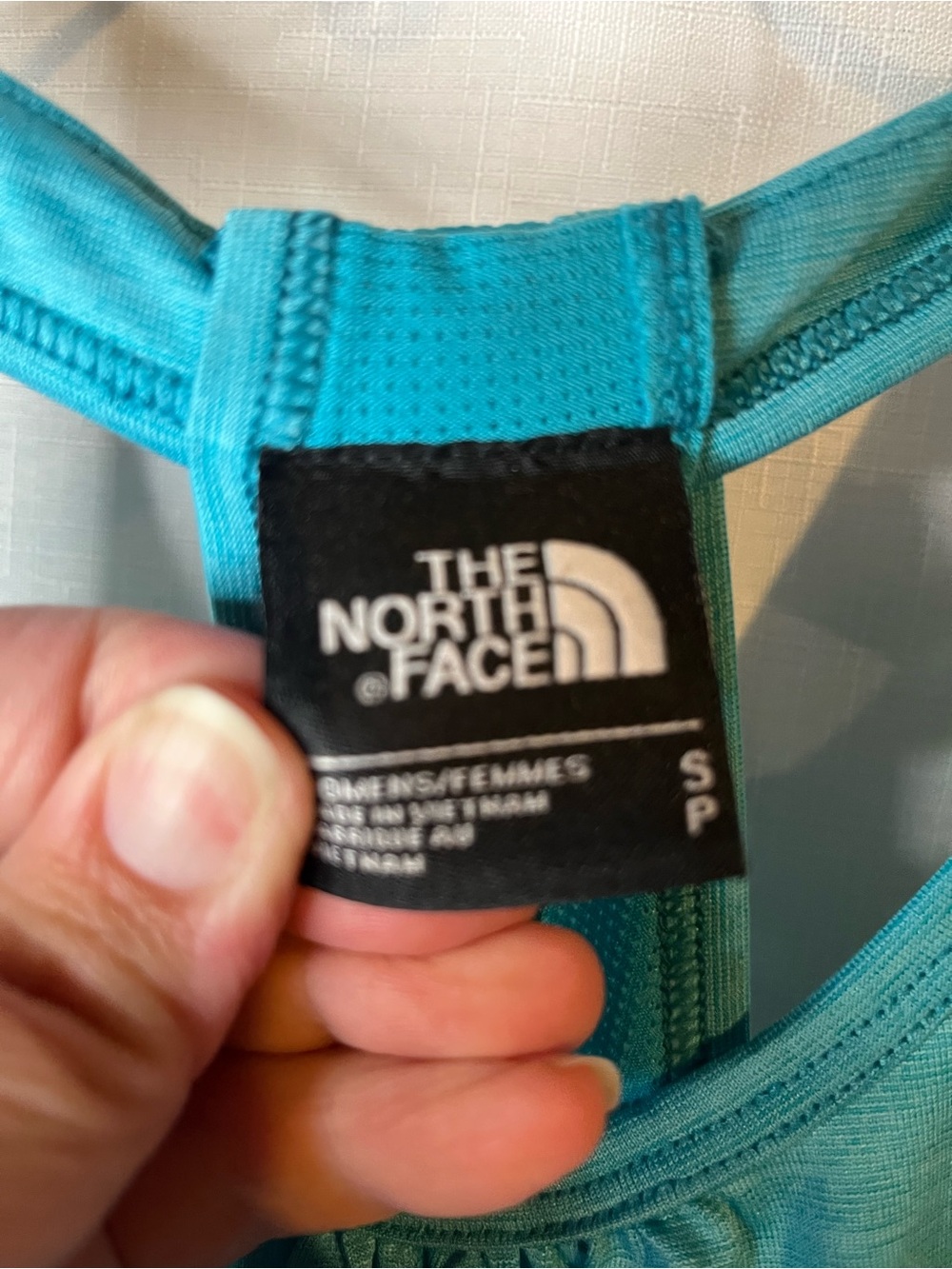 The North Face Heathered Teal Athletic Tank with T-Back - Picture 3 of 4